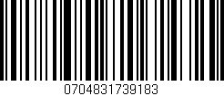 Código de barras (EAN, GTIN, SKU, ISBN): '0704831739183'