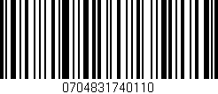 Código de barras (EAN, GTIN, SKU, ISBN): '0704831740110'