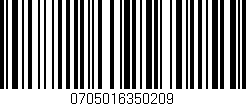 Código de barras (EAN, GTIN, SKU, ISBN): '0705016350209'