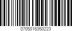 Código de barras (EAN, GTIN, SKU, ISBN): '0705016350223'