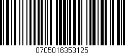 Código de barras (EAN, GTIN, SKU, ISBN): '0705016353125'