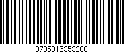 Código de barras (EAN, GTIN, SKU, ISBN): '0705016353200'