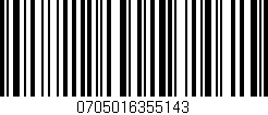 Código de barras (EAN, GTIN, SKU, ISBN): '0705016355143'
