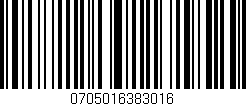 Código de barras (EAN, GTIN, SKU, ISBN): '0705016383016'