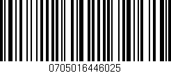 Código de barras (EAN, GTIN, SKU, ISBN): '0705016446025'