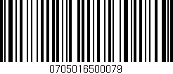 Código de barras (EAN, GTIN, SKU, ISBN): '0705016500079'