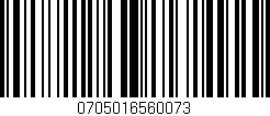 Código de barras (EAN, GTIN, SKU, ISBN): '0705016560073'