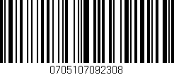 Código de barras (EAN, GTIN, SKU, ISBN): '0705107092308'