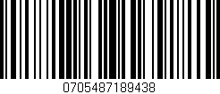 Código de barras (EAN, GTIN, SKU, ISBN): '0705487189438'