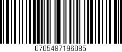 Código de barras (EAN, GTIN, SKU, ISBN): '0705487196085'