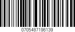 Código de barras (EAN, GTIN, SKU, ISBN): '0705487196139'