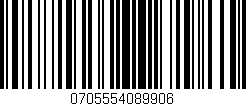 Código de barras (EAN, GTIN, SKU, ISBN): '0705554089906'
