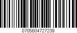 Código de barras (EAN, GTIN, SKU, ISBN): '0705604727239'