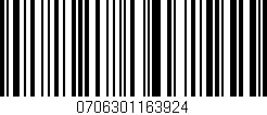 Código de barras (EAN, GTIN, SKU, ISBN): '0706301163924'