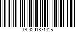 Código de barras (EAN, GTIN, SKU, ISBN): '0706301671825'