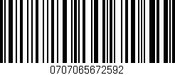 Código de barras (EAN, GTIN, SKU, ISBN): '0707065672592'