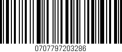 Código de barras (EAN, GTIN, SKU, ISBN): '0707797203286'