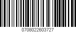 Código de barras (EAN, GTIN, SKU, ISBN): '0708022603727'