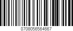 Código de barras (EAN, GTIN, SKU, ISBN): '0708056564667'