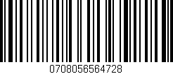 Código de barras (EAN, GTIN, SKU, ISBN): '0708056564728'