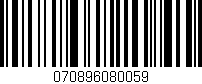 Código de barras (EAN, GTIN, SKU, ISBN): '070896080059'