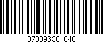 Código de barras (EAN, GTIN, SKU, ISBN): '070896381040'