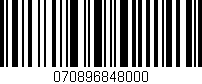 Código de barras (EAN, GTIN, SKU, ISBN): '070896848000'