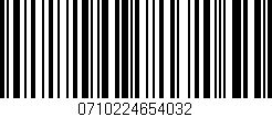 Código de barras (EAN, GTIN, SKU, ISBN): '0710224654032'