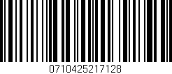 Código de barras (EAN, GTIN, SKU, ISBN): '0710425217128'