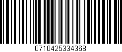 Código de barras (EAN, GTIN, SKU, ISBN): '0710425334368'