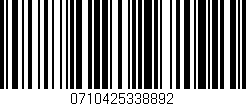 Código de barras (EAN, GTIN, SKU, ISBN): '0710425338892'