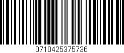 Código de barras (EAN, GTIN, SKU, ISBN): '0710425375736'