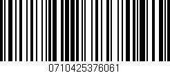 Código de barras (EAN, GTIN, SKU, ISBN): '0710425376061'
