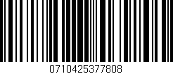 Código de barras (EAN, GTIN, SKU, ISBN): '0710425377808'