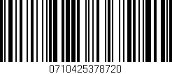Código de barras (EAN, GTIN, SKU, ISBN): '0710425378720'