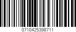 Código de barras (EAN, GTIN, SKU, ISBN): '0710425398711'