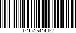Código de barras (EAN, GTIN, SKU, ISBN): '0710425414992'