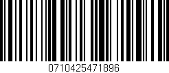 Código de barras (EAN, GTIN, SKU, ISBN): '0710425471896'