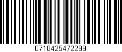 Código de barras (EAN, GTIN, SKU, ISBN): '0710425472299'