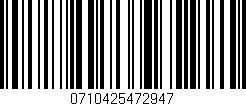 Código de barras (EAN, GTIN, SKU, ISBN): '0710425472947'