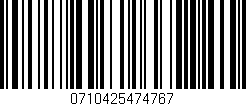 Código de barras (EAN, GTIN, SKU, ISBN): '0710425474767'