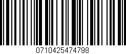 Código de barras (EAN, GTIN, SKU, ISBN): '0710425474798'