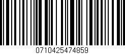 Código de barras (EAN, GTIN, SKU, ISBN): '0710425474859'