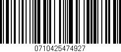 Código de barras (EAN, GTIN, SKU, ISBN): '0710425474927'