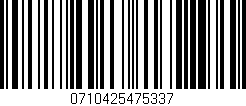 Código de barras (EAN, GTIN, SKU, ISBN): '0710425475337'