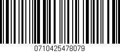 Código de barras (EAN, GTIN, SKU, ISBN): '0710425478079'