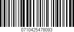 Código de barras (EAN, GTIN, SKU, ISBN): '0710425478093'
