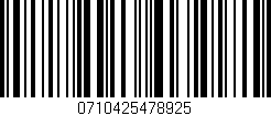 Código de barras (EAN, GTIN, SKU, ISBN): '0710425478925'