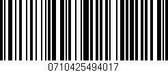 Código de barras (EAN, GTIN, SKU, ISBN): '0710425494017'