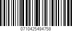 Código de barras (EAN, GTIN, SKU, ISBN): '0710425494758'